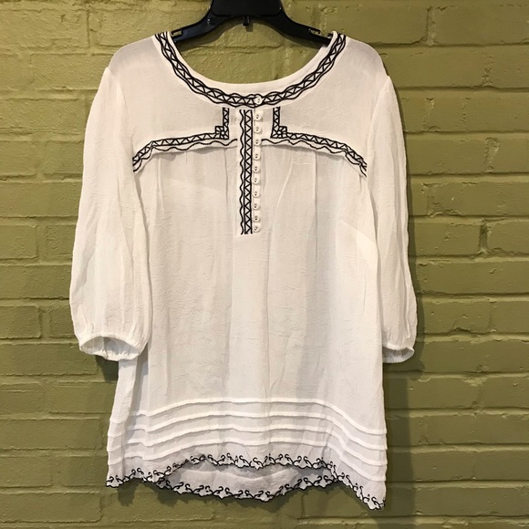 Maggie Barnes Tops - Maggie Barnes White Top
